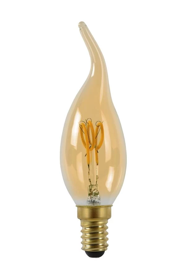 Lucide CT35 - Ampoule filament - Ø 3,5 cm - LED Dim. - E14 - 1x3W 2200K - Ambre - éteint